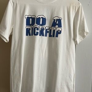 Louis Vuitton Cream Shirt with Blue and Black Graphic